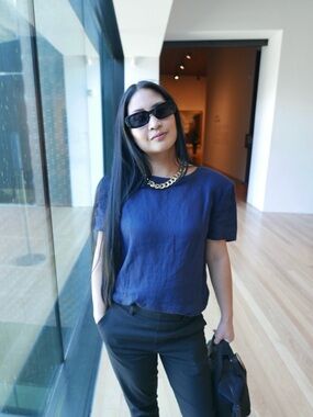 Gucci Vintage Linen top purchased from stylist Monica Rose